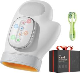 Wux 313102534503 Hand Massager With Heat Compression Relief 3 Massage 4 Temperatures 5 Compr