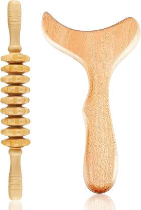 Wyjtpone 762390281796 Wood Therapy Massage Tools Wooden Gua Sha Kits Maderoterapia Kit Body Brown