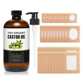 Bmyb-tpb0f1mkthzm Xikeray 40pcs Castor Oil Pack Wrap Organic Cotton Patches And Oils