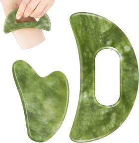 Xiwei 313046734786 Jade Stone Gua Sha Massage Tool Set With Handle For Body And Facial