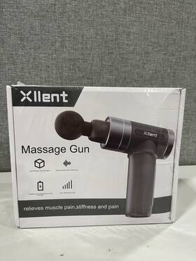 Xllent 339069417285 Deep Tissue Massage Gun For Back/neck/leg 20 Speeds And 6 Heads - Black