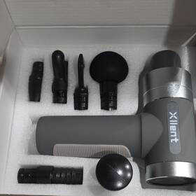 Xllent X002rehm27 Percussion Massage Gun 6 Heads Rechargeable Gray/silver