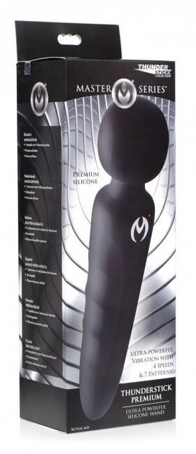01256 Xr Brands Master Series Thunderstick Premium Ultra Powerful Silicone Rechargeable Wand