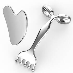Sl-fr-04 Yeamon Pain Relief Massage Tool Set Stainless Steel Gua Sha Scraper And Dual-ende
