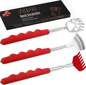 Yeipis 445039958923 3 Pack Different Back Scratcher Metal Portable Telescoping Scratchers With