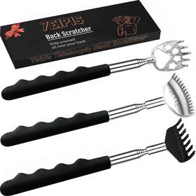 Yeipis 744759157195 3 Pack Different Back Scratcher Metal Portable Telescoping With Rubber Handles