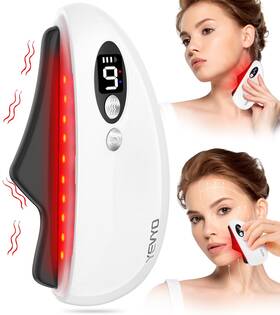 Gs2024 Yevyo Gua Sha Facial Tool Electric Black Obsidian Guasha For Face Chin Neck