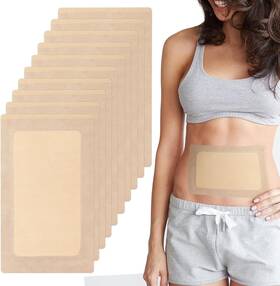 Ye0807 Yexiaoboy 10pcs Castor Oil Pack Wrap - Self-adhesive High Absorbent Organic Cotton Flanne