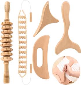 Yidakou Technology Shenzhen Co. Ltd 744759989451 5 In 1 Wood Therapy Massage Tools Lymphatic Drainage Massager For Muscle Pain Re