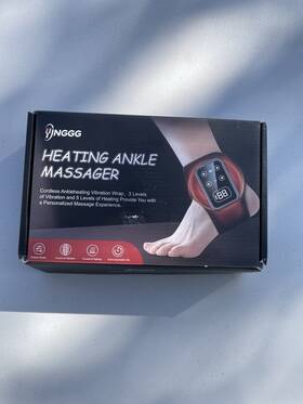 Yinggg Ef-7117 Heated Cordless Rechargeable Vibrating Ankle/foot Massager Wrap Black