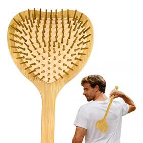 Youweiqu 768924780643 15.75 Inch Heart-shaped Bamboo Back Scratcher With Airbag Cushion Elastic And Gen