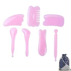 Yuyongtang 717066790973 7 Pieces Gua Sha Scraping Massage Tool Natural Resin Guasha M