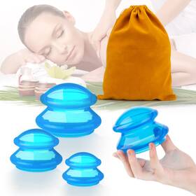 Bs0059 Zcjhe 4 Pcs Cupping Therapy Professional Silicone Set Suitable For Body Mas
