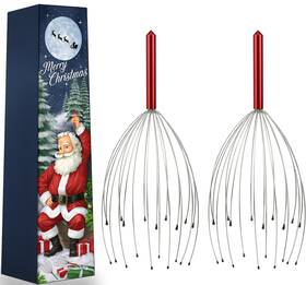 Zffio 860012717705 Head Massager Scalp Stocking Stuffers For Adults Men Women White Elephant Red