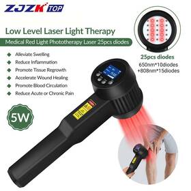 Lrp5000-a Zjzktop 5w Portable Cold Laser Therapy 808nm 650nm Pain Relief Inflammation Control
