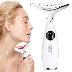 Zogoo 445035520551 Face And Neck Beauty Massage Wand 3 Modes - 9 Vibration Frequencies Led Hea