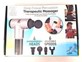 Ztech 012436827984 Percussion Massage Gun With 4 Interchangeable Heads 6 Adjustable Speeds