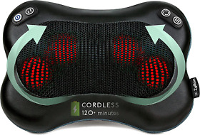Zyllion Shiatsu Back And Neck Massager Cordless Rechargeable 3d Kneading Deep