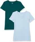 Amazon Essentials Women's Regular-fit Xx-large, Dark Green/powder Blue. Fixed Price $16.18.