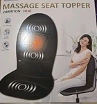Health Touch Massage Seat/chair Topper With Heat, Vibration. Black Cushion. Fixed Price $10.23.