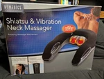 Homedics NMS-350 Shiatsu Vibrating Heated Handheld Neck Massager Black Gray. Fixed Price $17.99.