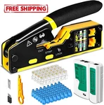 Kit De Paso Herramienta Crimpado Con Comprobador Cable Red Lan New. Fixed Price $60.53.