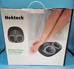 Nekteck Shiatsu Heated Foot Massager W/ Air Compression Reflexology Acupressure. Fixed Price $48.80.