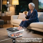 Foot Spa Bath Massager With Heat & Bubbles Pedicure Tub Soaker Gift. Fixed Price $55.90.