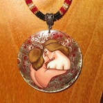 Pendant Kiss Ukrainian Vsevolod Maksymovych Couple Reproduction Hand Painted Art. Fixed Price $59.14.