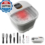 Ackleap Collapsible Foot Spa With Heat, Foldable Bath Massager Tempera. Fixed Price $64.97.