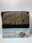 Health Touch Foot Massager With Vibration Leopard Print Plush Comfort Fabric-nib. Fixed Price $20.39.