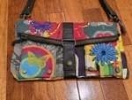 Desigual Butterfly Floral Patchwork Embroidered Clutch Crossbody Bag Purse. Fixed Price $17.00.