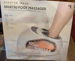 Sharper Image Shiatsu Foot Massager W/ Rolling, Air Compression & Heat Setting. Fixed Price $75.00.
