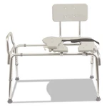 Dmi Heavy Duty Sliding Transfer Bench With Cut-out Seat, 400 Lbs Cap. Fixed Price $325.00.