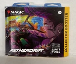 Magic Gathering: Aetherdrift Collector Booster Distressed Box. Fixed Price $39.99.