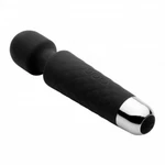 Deep Black Velvet 18X Silicone Wand Vibrating Usb Rechargeable Massager. Fixed Price $66.95.