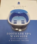 New Pursonic Collapsible Foot Bath Spa Massager With Vibration Rollers. Fixed Price $30.00.