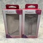 Plum Beauty Rose Quartz Sculpting Gua Sha Stone & Mini Facial Roller - Lot Of 2. Fixed Price $15.99.