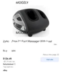Zyllion ZMA-21 Foot Massager With Heat. Fixed Price $120.00.