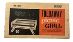 Sears Roebuck And Co, Foldaway Picnic Grill, Vintage, New Box, How-to Booklet. Fixed Price $249.00.