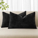 Miulee 2-PACK Chenille Throw Pillow Covers 12X20" Lumbar Cushion Soft Solid. Fixed Price $33.88.
