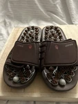 Byriver Accupressure Foot Massage Acupoint Stimulation Sandals Brown Size Small. Fixed Price $17.99.