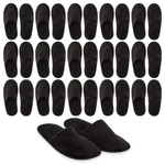 Juvale Disposable Slippers For Guests Plush-lined 12 WOMEN/11 Men, Black. Fixed Price $55.14.