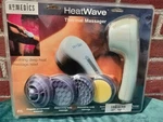 Homedics Heatwave RF-101C Thermal Massager, Heated, 4 Heads, Multispeed, White. Fixed Price $15.25.
