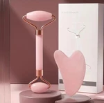 2PCS Facial Massage Roller And Gua Sha Board For Skin Care Lifting. Fixed Price $8.99.