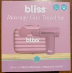 Bliss Massage Gun Travel Set With Interchangeable Heads (#bl-msgn 400). Fixed Price $41.00.