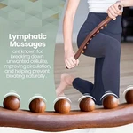 New 8 Beads Gua Sha Massage Stick Carbonized Wood Back Body Meridian Scrapping. Fixed Price $20.00.