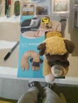 Health Touch Puppy Dog Plush Neck Massager With Vibration Great For Relaxation. Fixed Price $24.99.
