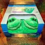 Frog Plush Foot Massager Cushion Green Toad Limited Light Vintage Wal-mart Rare. Fixed Price $49.99.