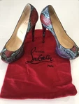 Christian Louboutin Lady Peep Python 150 Multi Water Snake Pump Eur 41.5. Fixed Price $625.00.